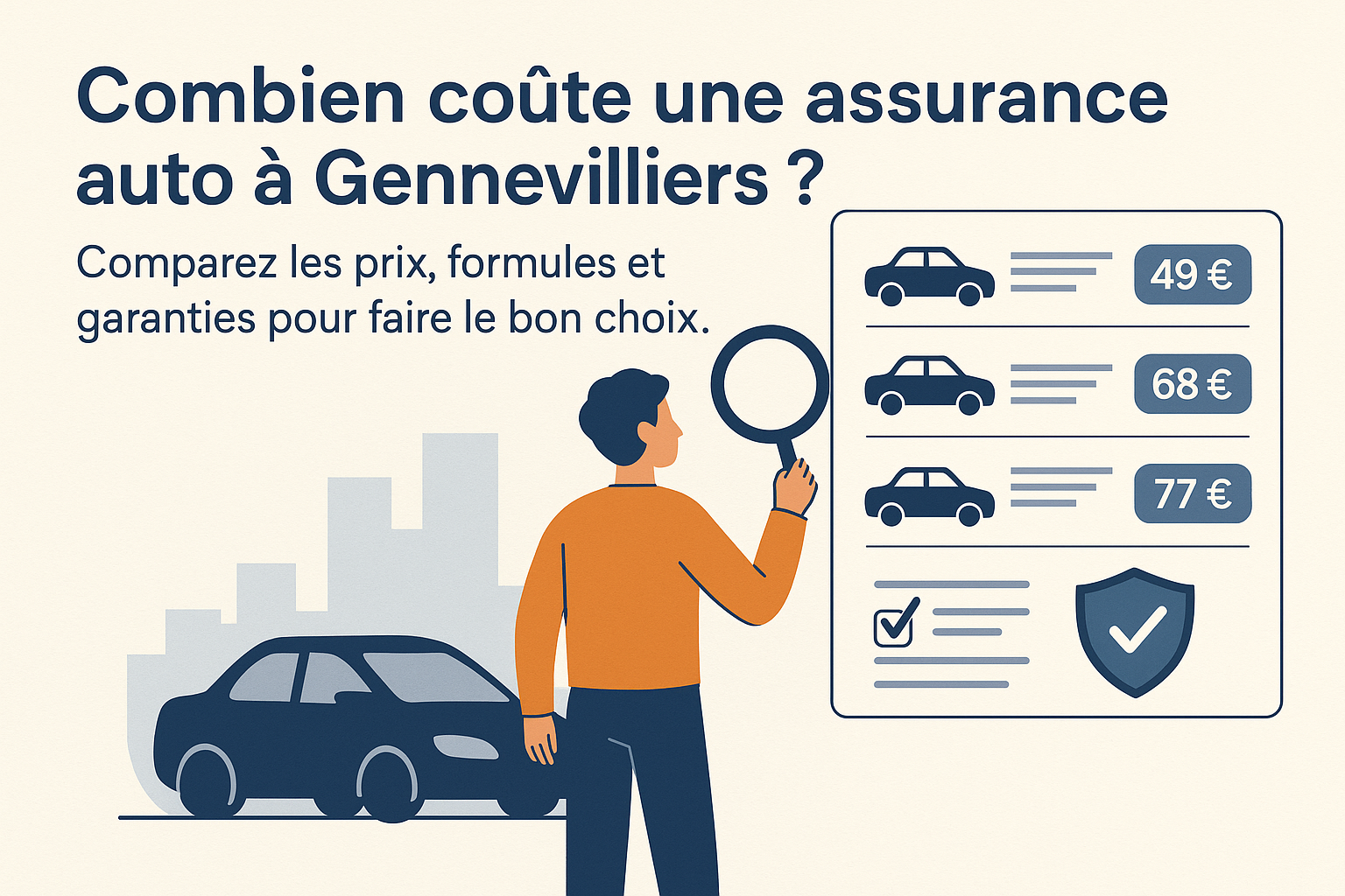 Combien coûte une assurance auto à Gennevilliers