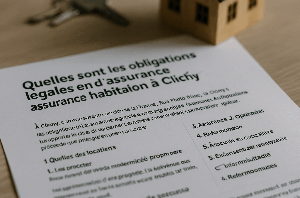 Quelles sont les obligations légales en matière d’assurance habitation à Clichy ?