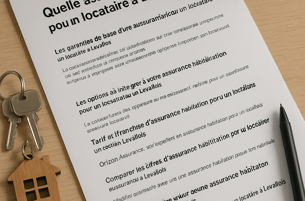 Quelle assurance habitation pour un locataire à Levallois